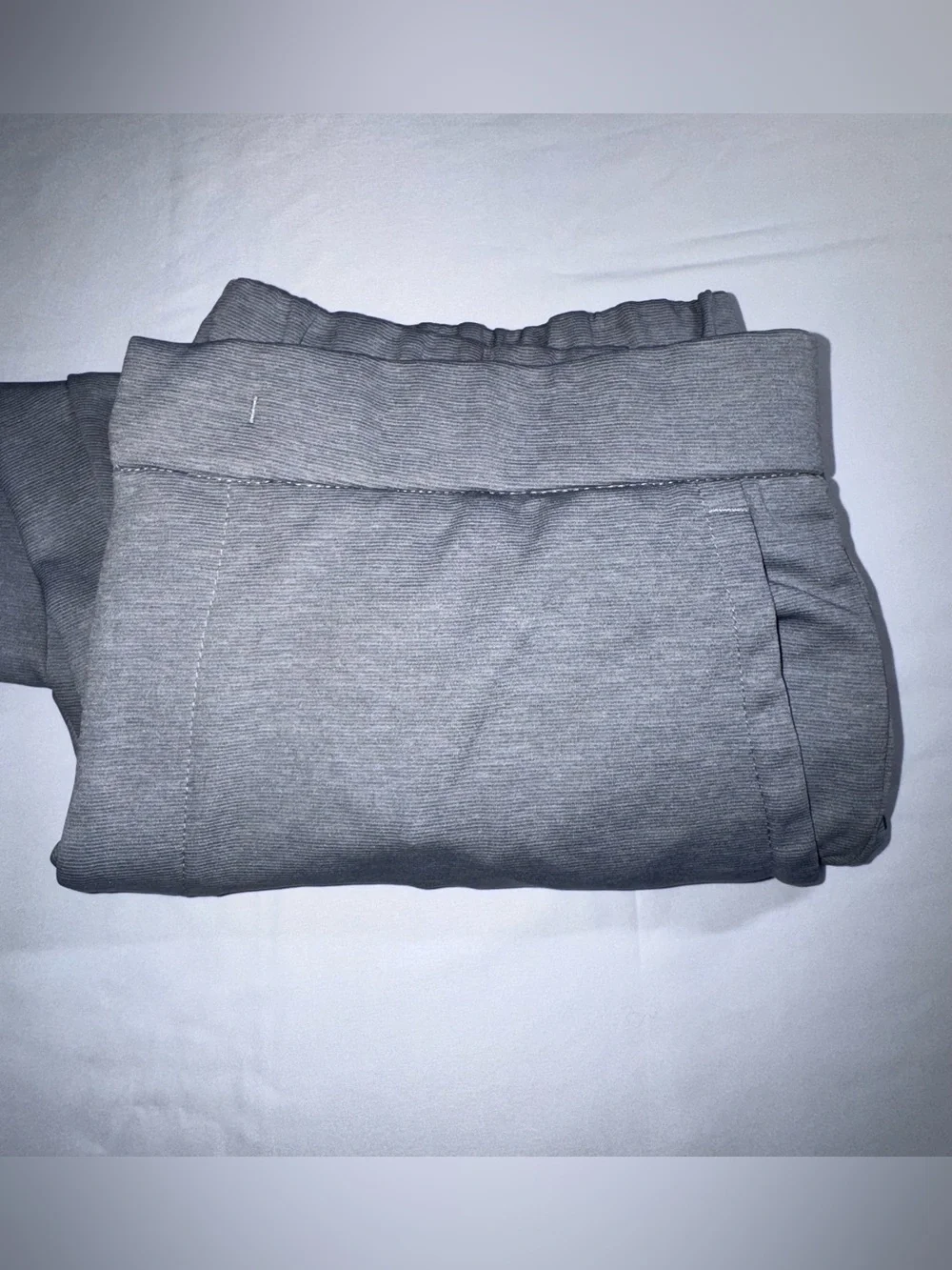 Bobobos Men's Gray Elastic-Waist Casual Pants short length